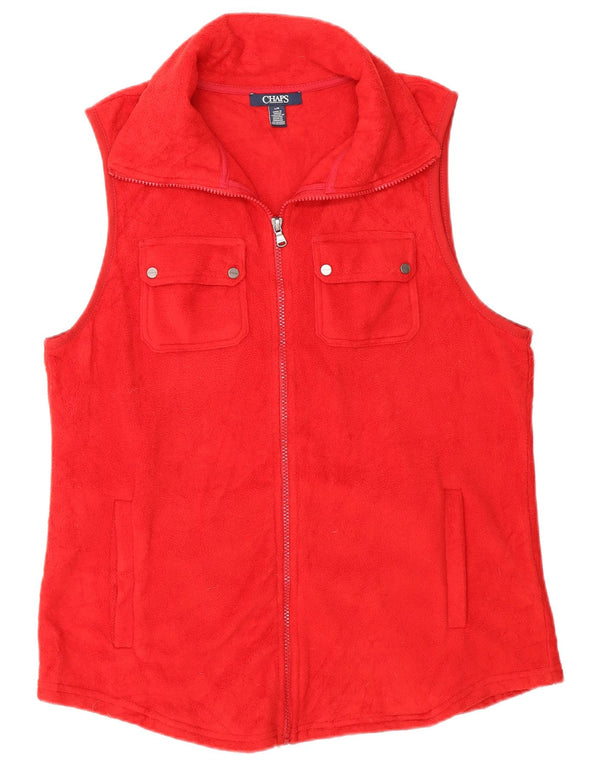 Chaps Damen-Fleeceweste, UK 16, Größe L, Rot, Polyester