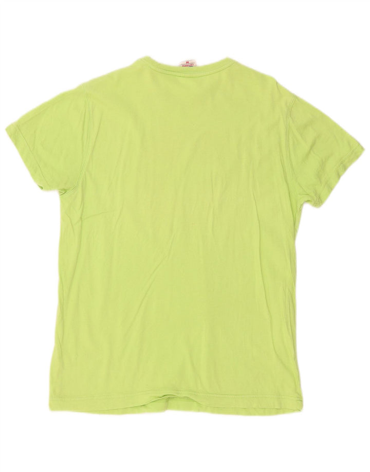 Converse Herren Grafik-T-Shirt-Oberteil aus mittelgrüner Baumwolle