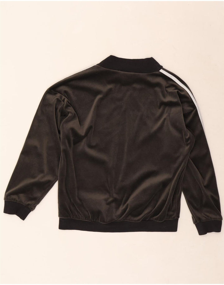 Adidas Mädchen-Sweatshirt aus Velours, 11–12 Jahre, graues Polyester
