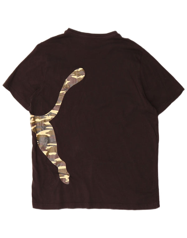 Puma Herren T-Shirt mit Grafik, groß, aus schwarzer Baumwolle