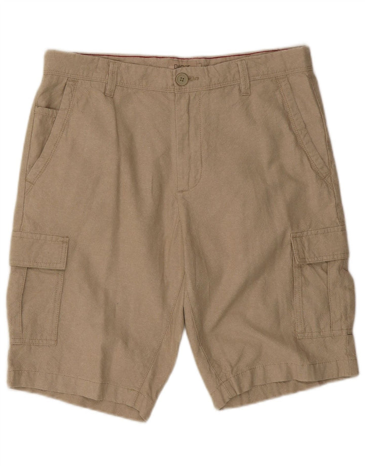 Dack's Herren-Cargoshorts IT 50 Large W34 Beige Baumwolle