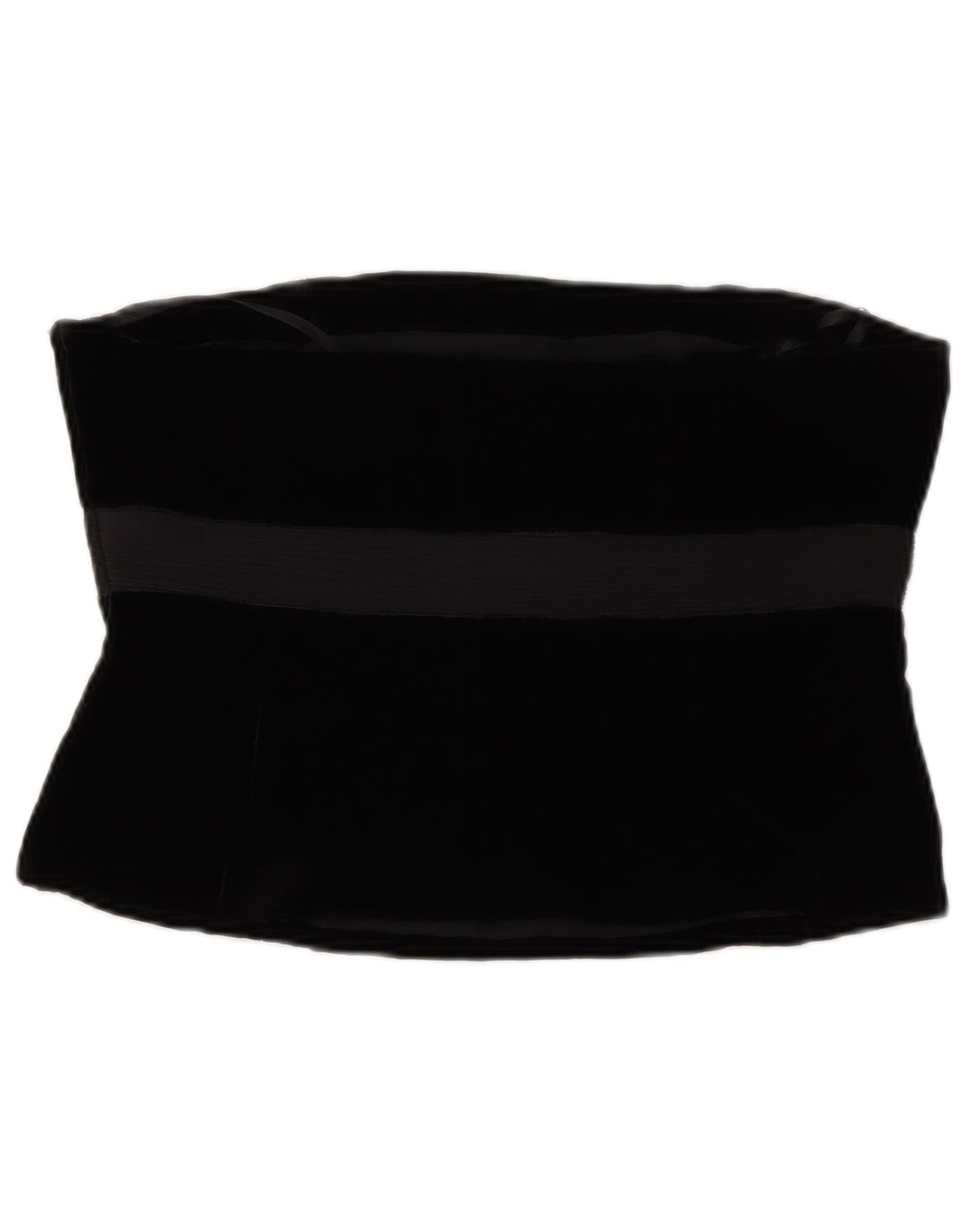 LAURA ASHLEY Damen Samt-Korsett-Top UK 14 Mittelschwarze Viskose