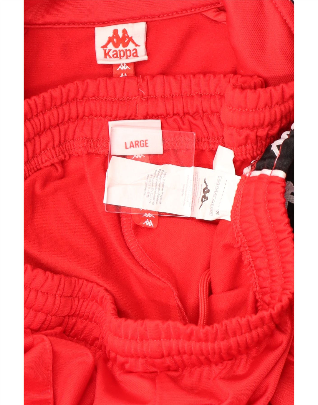 Kappa Womens Graphic Full Trainingsanzug UK 16 Large Rot Colourblock Polyester