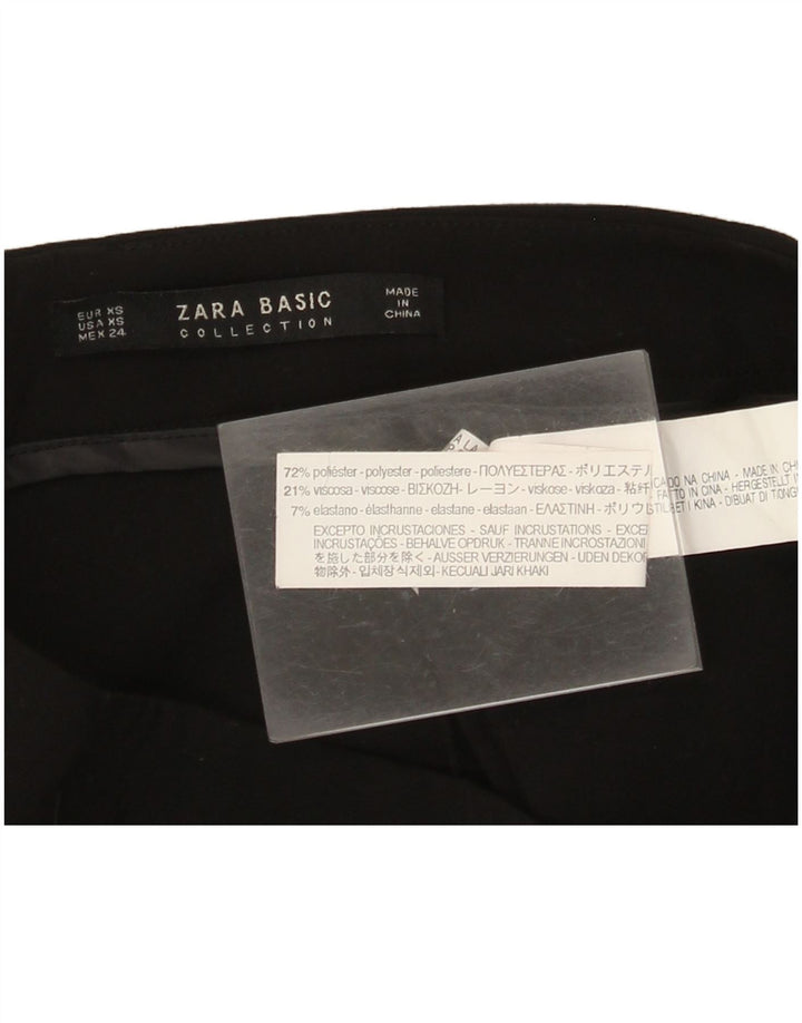 Zara Damen Freizeitshorts XS W24 Schwarz Polyester