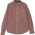 Fat Face Herren-Hemd, klein, rot, Gingham-Baumwolle