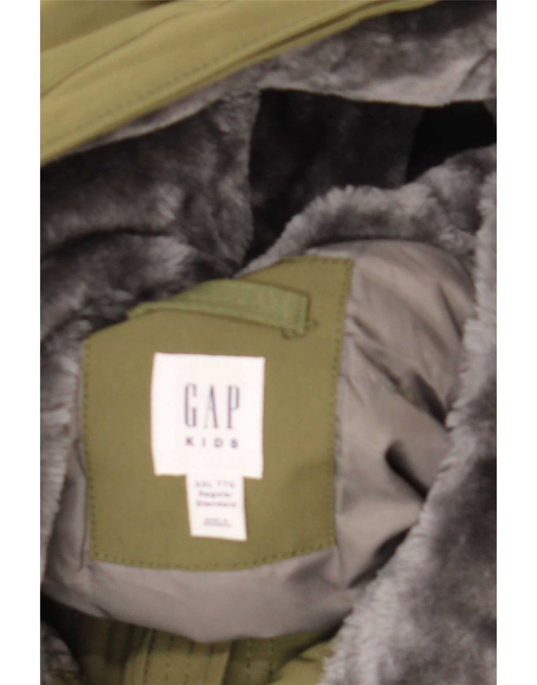 Gap Jungen-Parka mit Kapuze, 13–14 Jahre, Khaki, Polyester