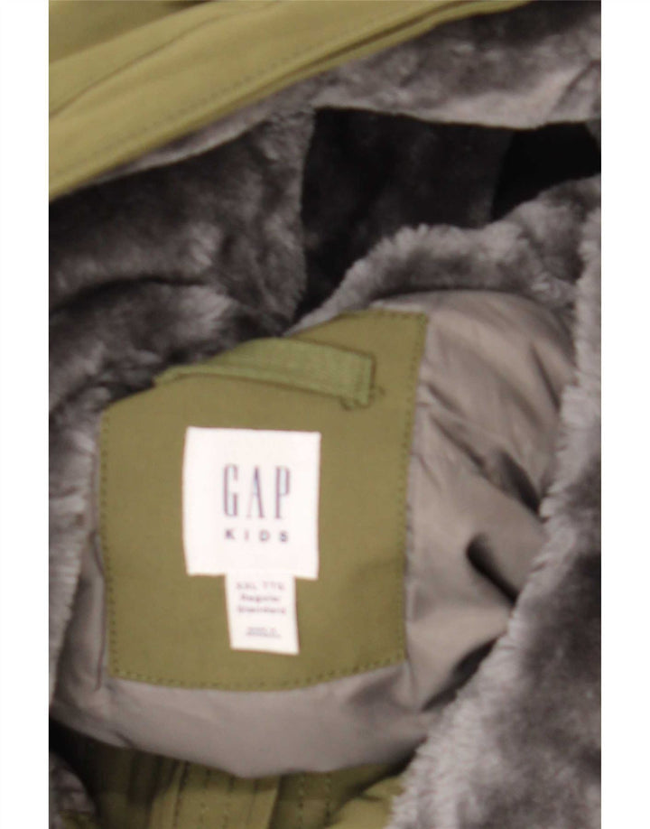 Gap Jungen-Parka mit Kapuze, 13–14 Jahre, Khaki, Polyester