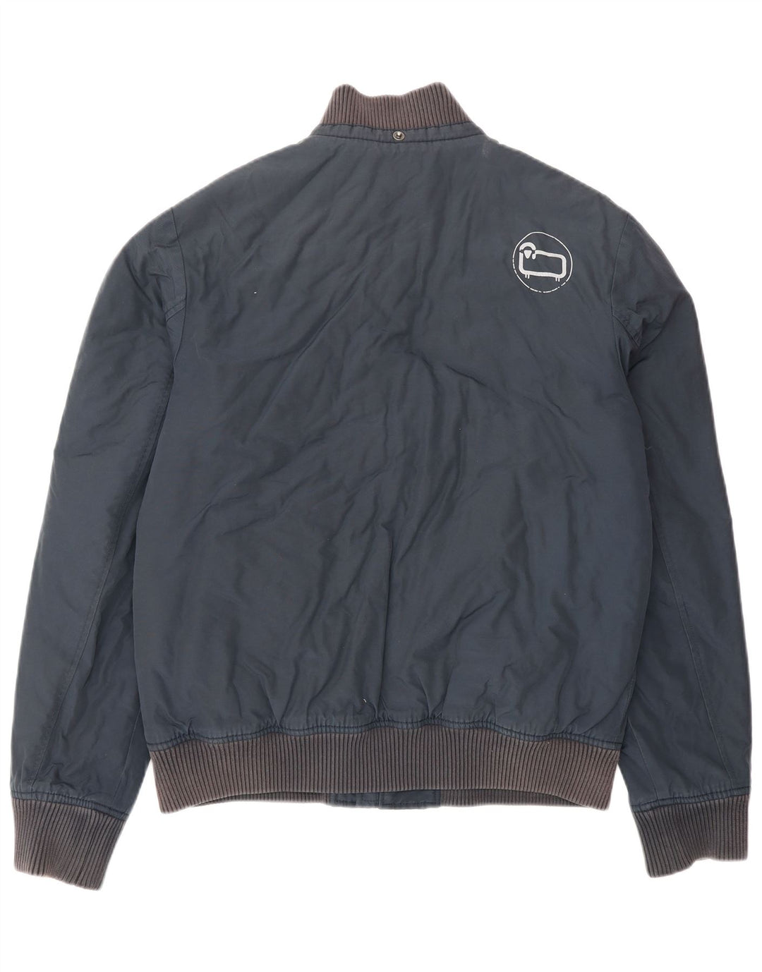 Woolrich Herren-Utility-Jacke UK 40 Große marineblaue Baumwolle