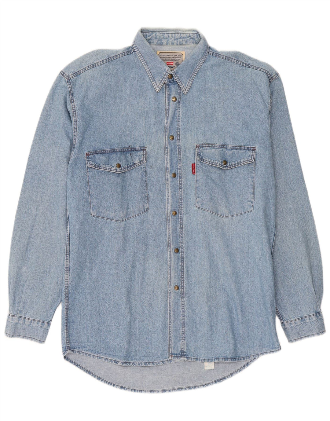 Carrera Herren-Jeanshemd aus mittelblauer Baumwolle
