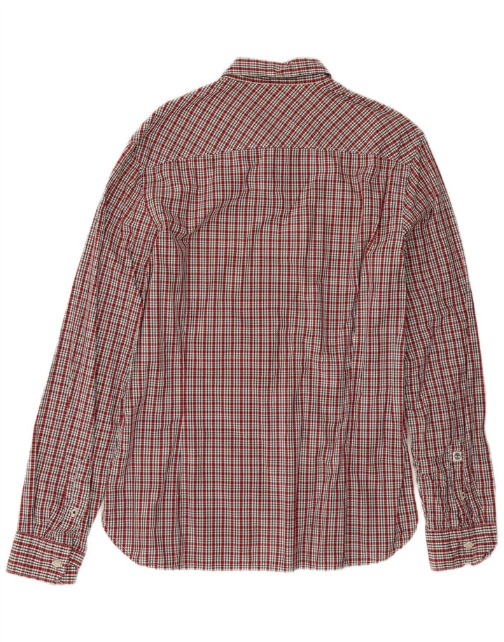 Timberland Herren-Hemd, groß, rot kariert, Baumwolle