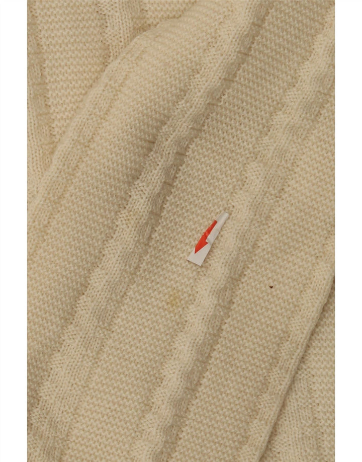 Vintage Damen Cardigan Pullover UK 16 Large Off White