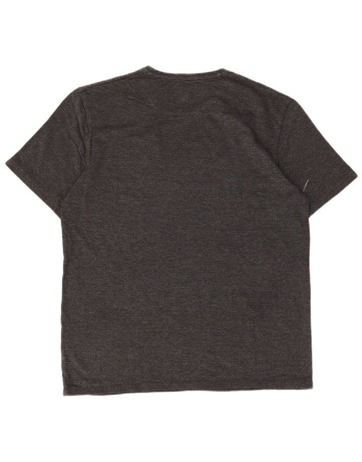Cos Herren-T-Shirt-Oberteil aus mittelgrauer Baumwolle