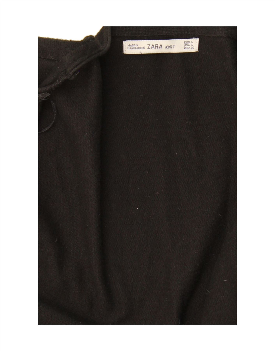 ZARA Womens Asymmetric Open Cardigan Sweater UK 14 Large Black Vintage Zara and Second-Hand Zara from Messina Hembry 