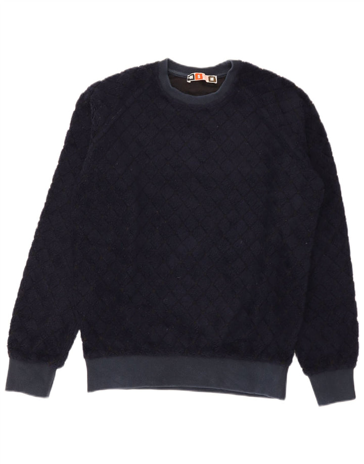 MSGM Herren-Sweatshirt, Pullover, Größe S, Marineblau, Argyle-/Diamant-Wolle