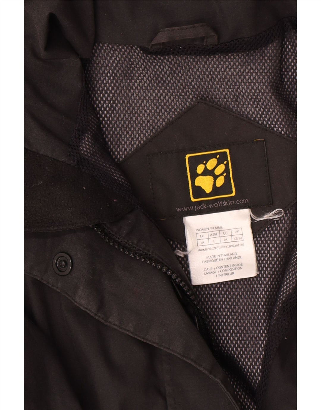 Jack Wolfskin Damen Regenjacke UK 12/14 Mittelschwarzes Polyester