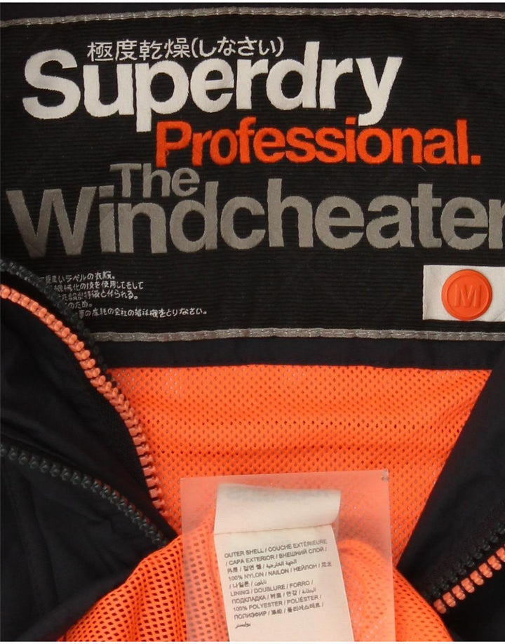 Superdry Damen The Windcheater Graphic Regenjacke UK 12 Medium Marineblau