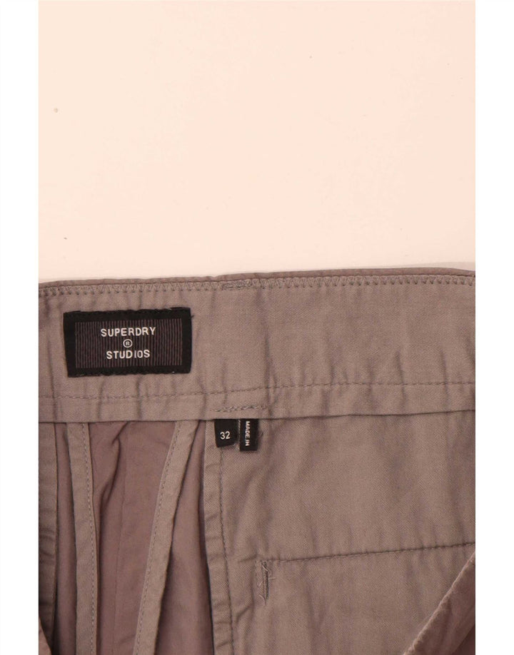 Superdry Herren Regular Chino Shorts W32 Large Braun Baumwolle