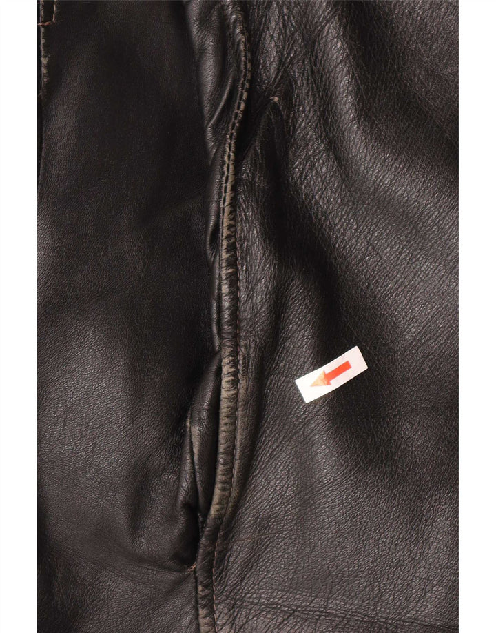 Vintage Herren Lederjacke UK 40 Large Schwarz