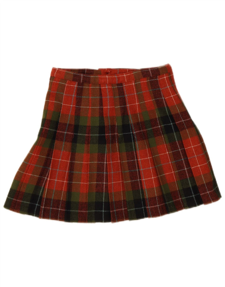 Stefanel Damen Mini-Wickelrock IT 38 XS W26 rot karierte Wolle