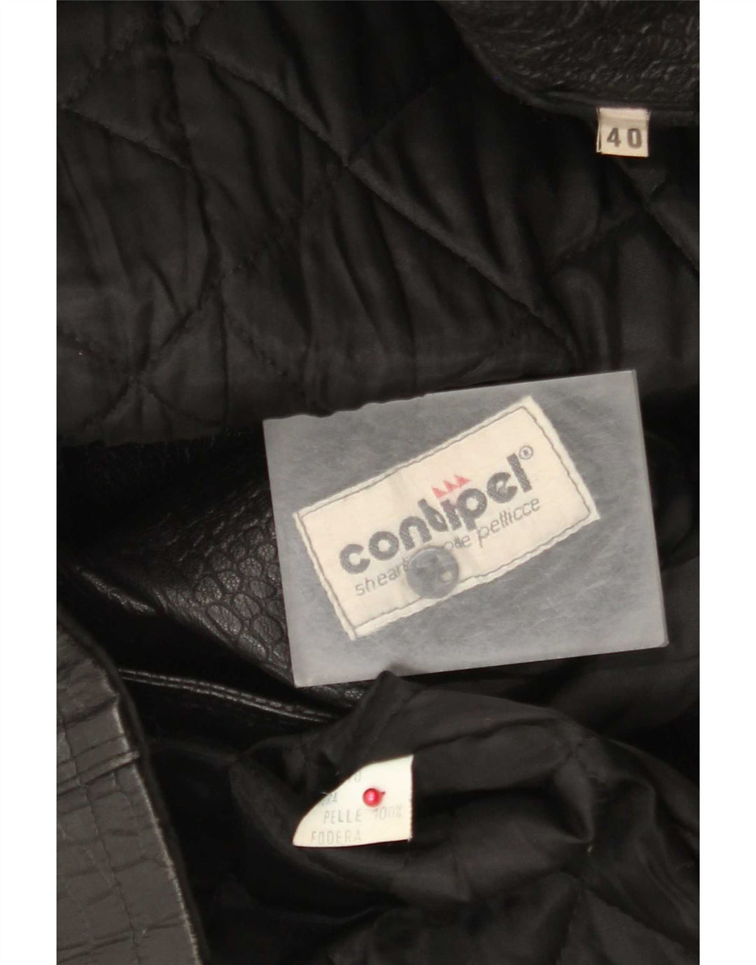 Conbipel Damen Zweireihiger Mantel IT 40 Kleiner schwarzer Tierdruck