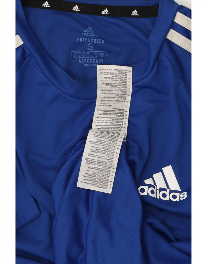 ADIDAS Herren Climalite T-Shirt Top Small Blau Polyester