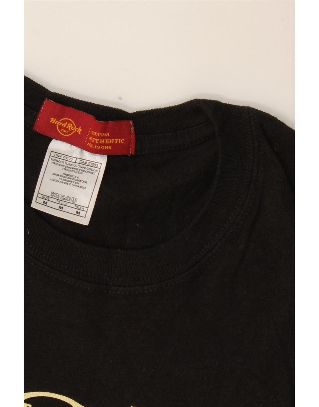 HARD ROCK CAFE Herren-T-Shirt „Paris“ aus mittelschwarzer Baumwolle mit Grafik