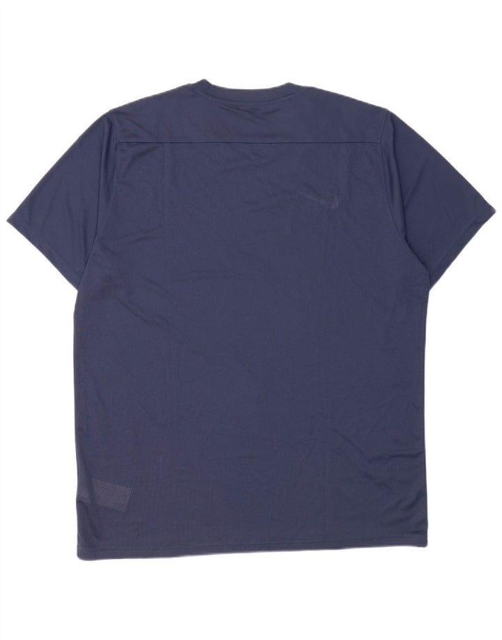 Nike Herren Dri Fit T-Shirt Top 2XL Marineblau Polyester