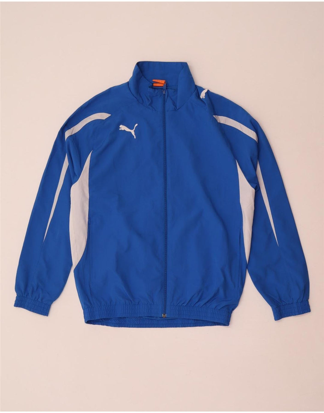 Puma Herren-Trainingsanzug-Top-Jacke, klein, blau, Farbblock, Polyester, Sport