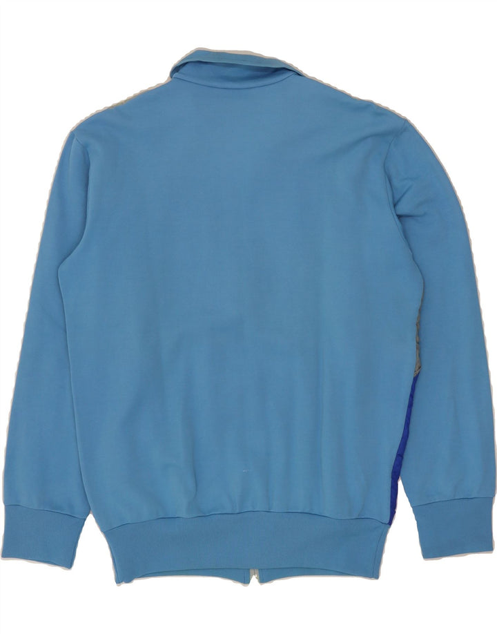 VINTAGE Mens Tracksuit Top Jacket IT 46 Small Blue Colourblock Polyamide Vintage Vintage and Second-Hand Vintage from Messina Hembry 