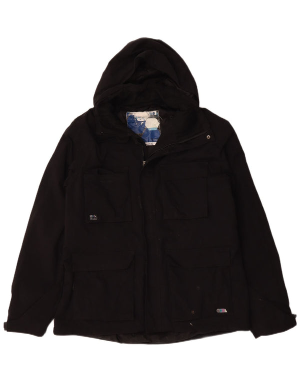 Animal Herren-Utility-Jacke mit Kapuze, UK 42 XL, schwarzes Nylon