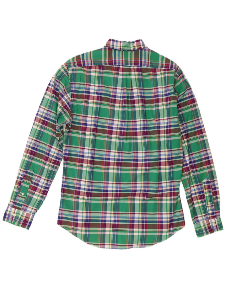 Ralph Lauren Slim-Fit-Hemd für Herren aus mittelgrüner Karo-Baumwolle