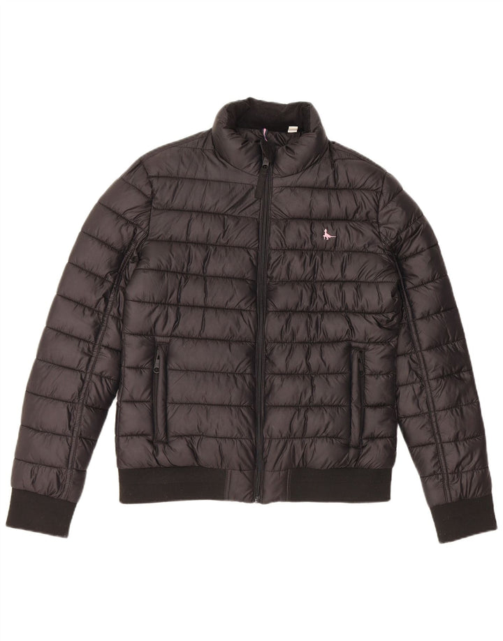 Jack Wills Damen Wattierte Jacke UK 10 Small Schwarz Polyester