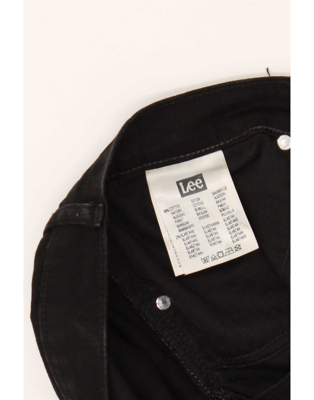 Lee Herren Brooklyn Straight Jeans W34 L32 Schwarze Baumwolle