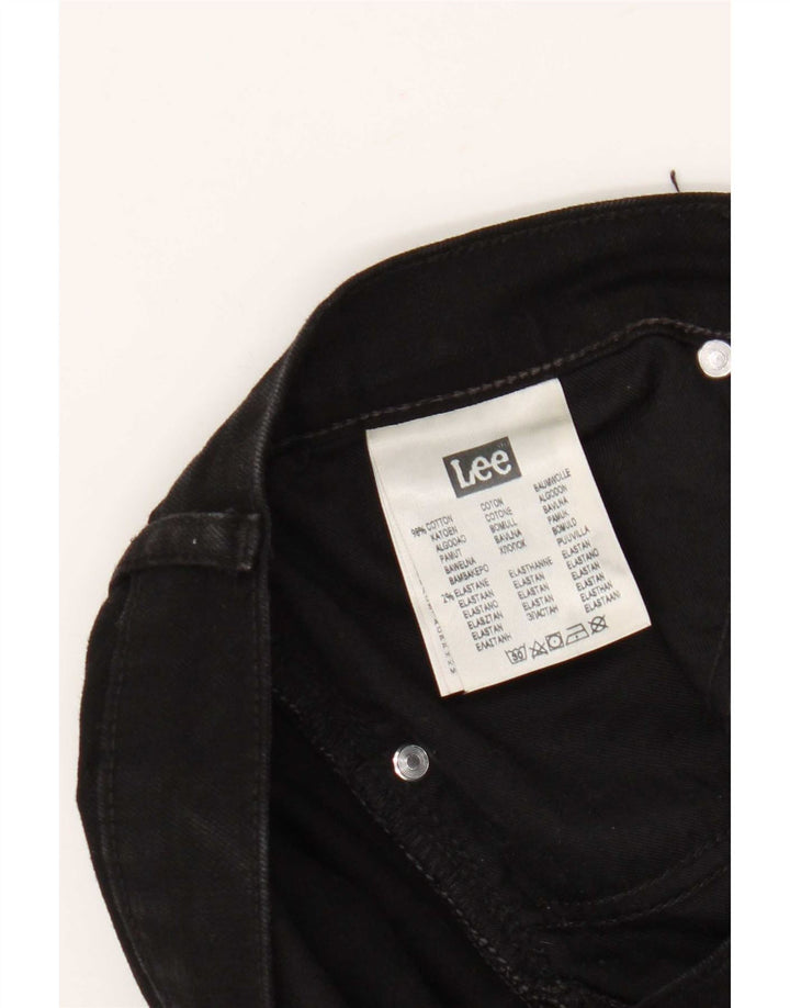 Lee Herren Brooklyn Straight Jeans W34 L32 Schwarze Baumwolle