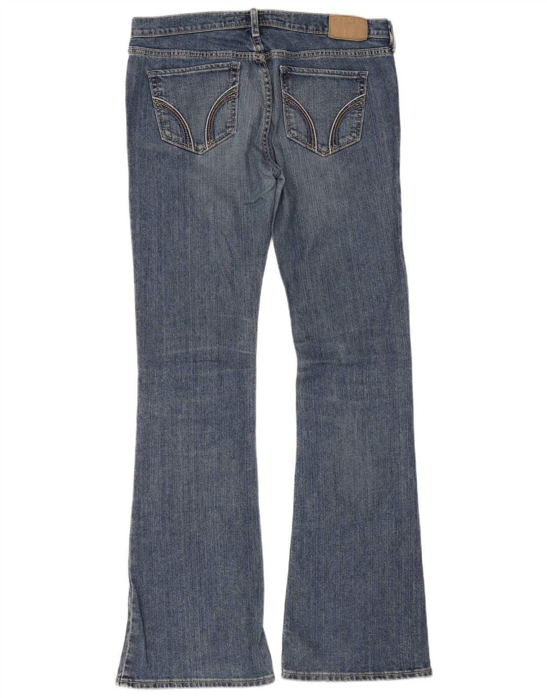 Hollister Damen Schlagjeans US 3 Small W30 L31 Blaue Baumwolle