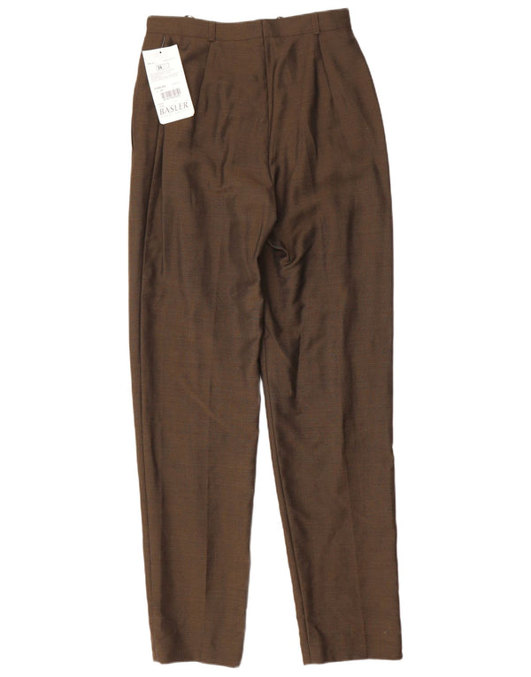 Basler Damen-Anzughose mit hoher Taille, schmal zulaufend, UK 10, Größe S, W26, L31, Khaki