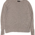 Zara Damen Crop Pullover mit U-Boot-Ausschnitt, UK 14, Mittelgrau