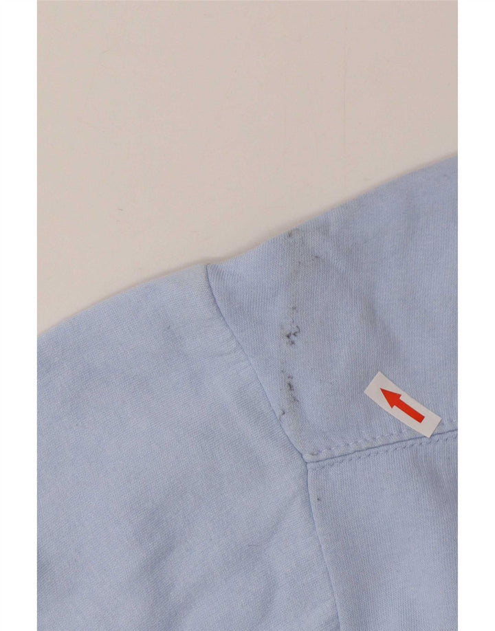Zara Damen Crop Oversized Sweatshirt Pullover UK 10 Small Blau Polyester