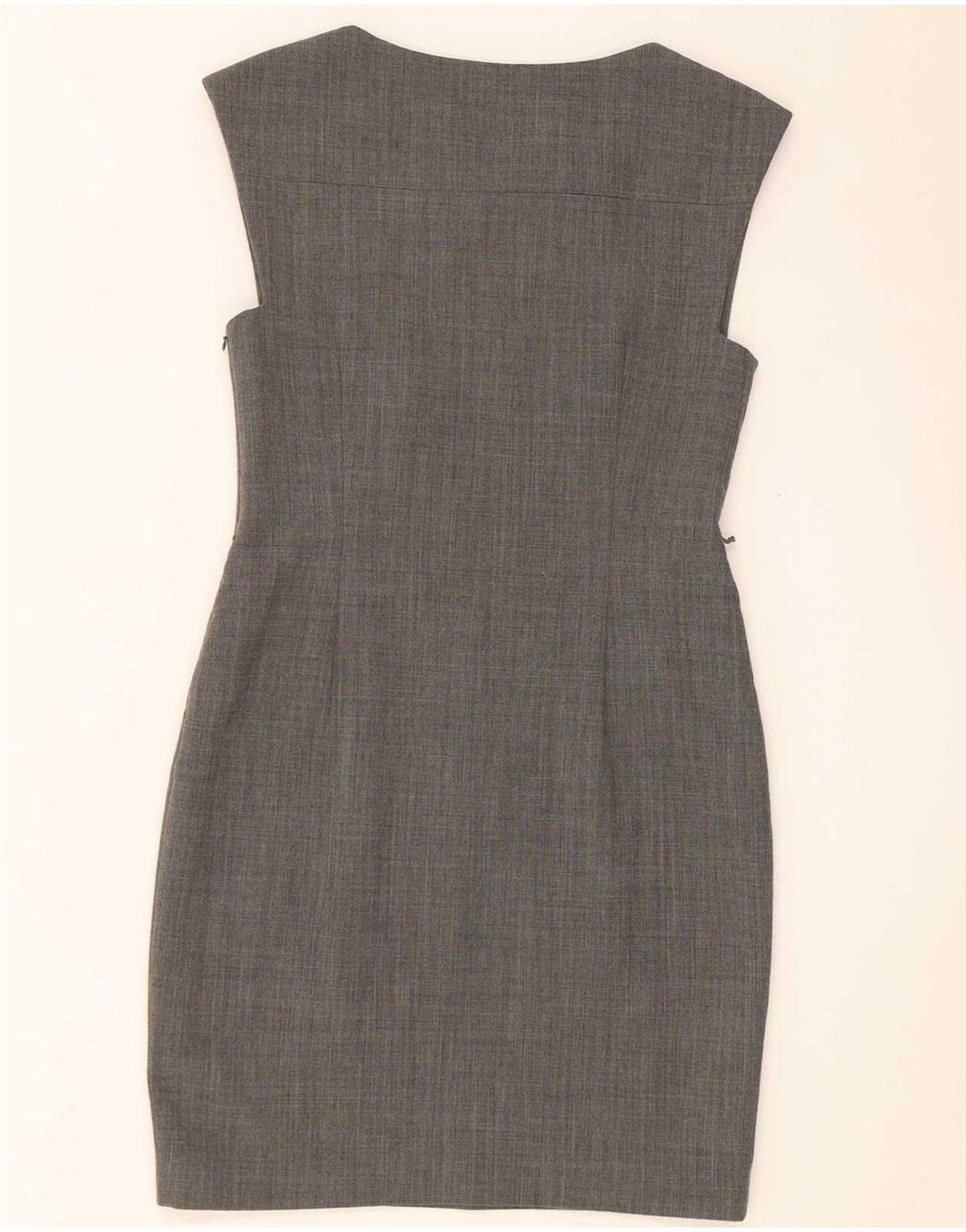 Ärmelloses Etuikleid für Damen von Ted Baker, Größe 2, klein, graues Polyester