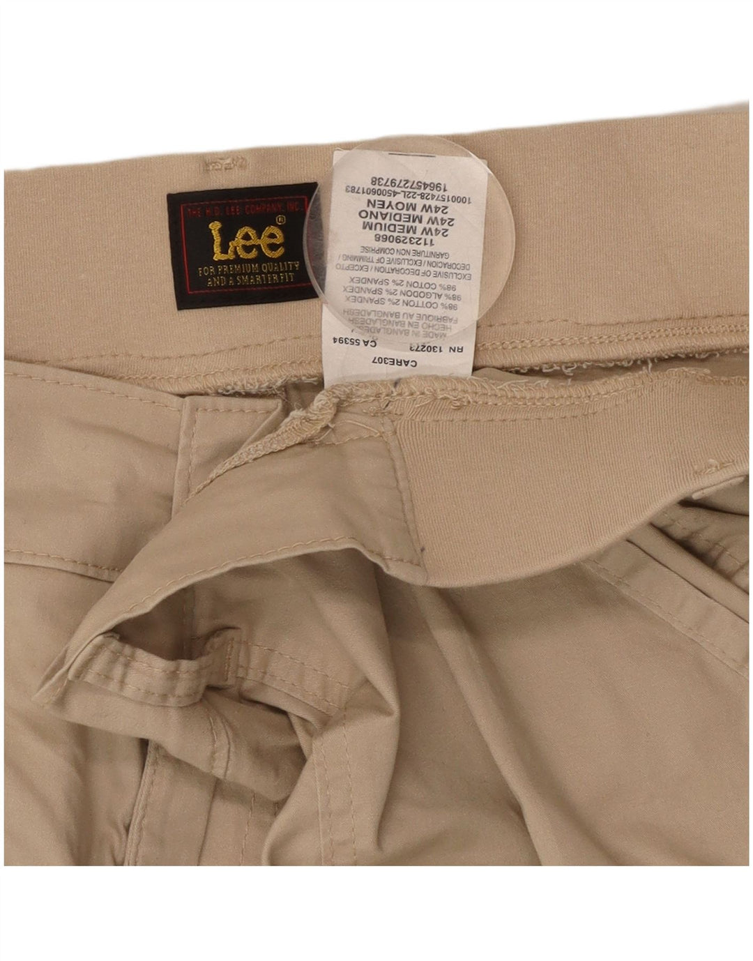 LEE Mens Cargo Bermuda Shorts US 24W2XL W46 Beige Cotton