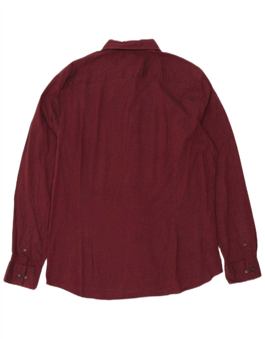 CALVIN KLEIN Herren-Hemd, tailliert, Größe L, Kastanienbraun