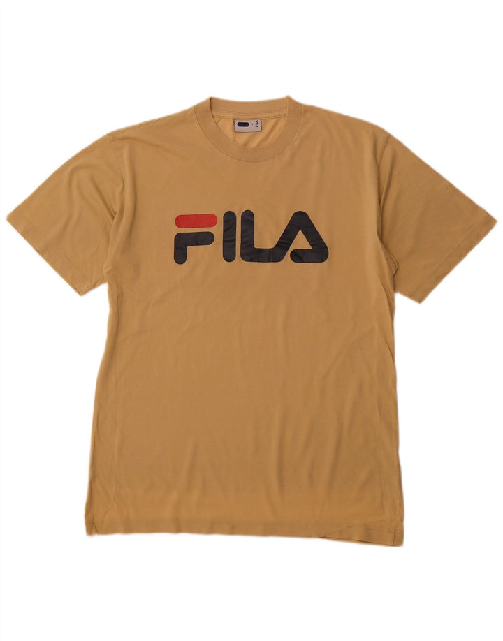 FILA Herren T-Shirt mit Grafik, Größe S, Beige