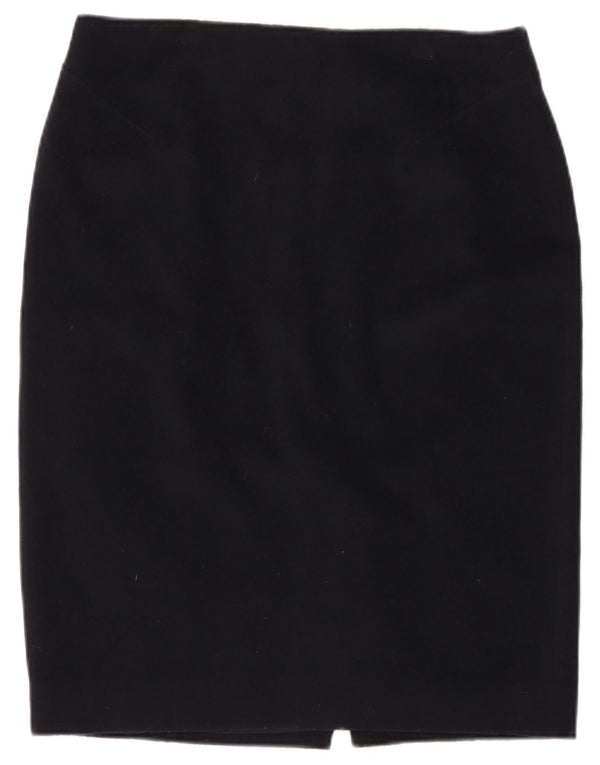 Hobbs Damen Bleistiftrock UK 14 Large W32 Marineblaue Wolle