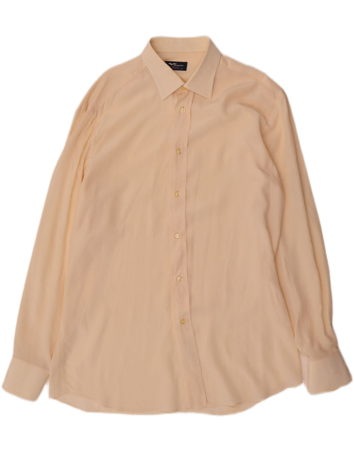 Fenicia Herrenhemd Größe 39 15 1/2 Medium Off White