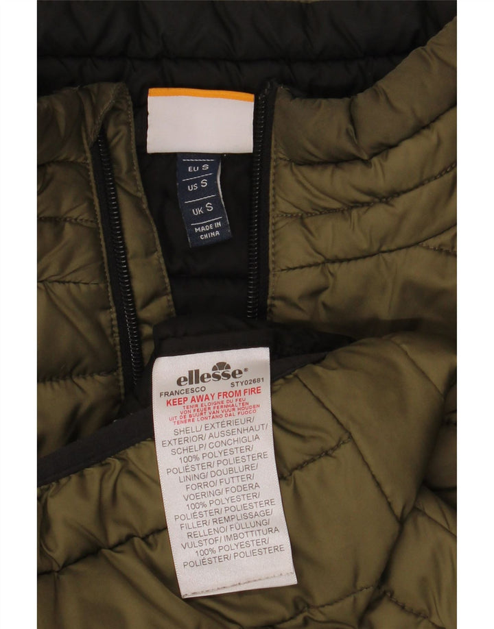 Ellesse Herren Wattierte Jacke UK 36 Small Khaki Polyester