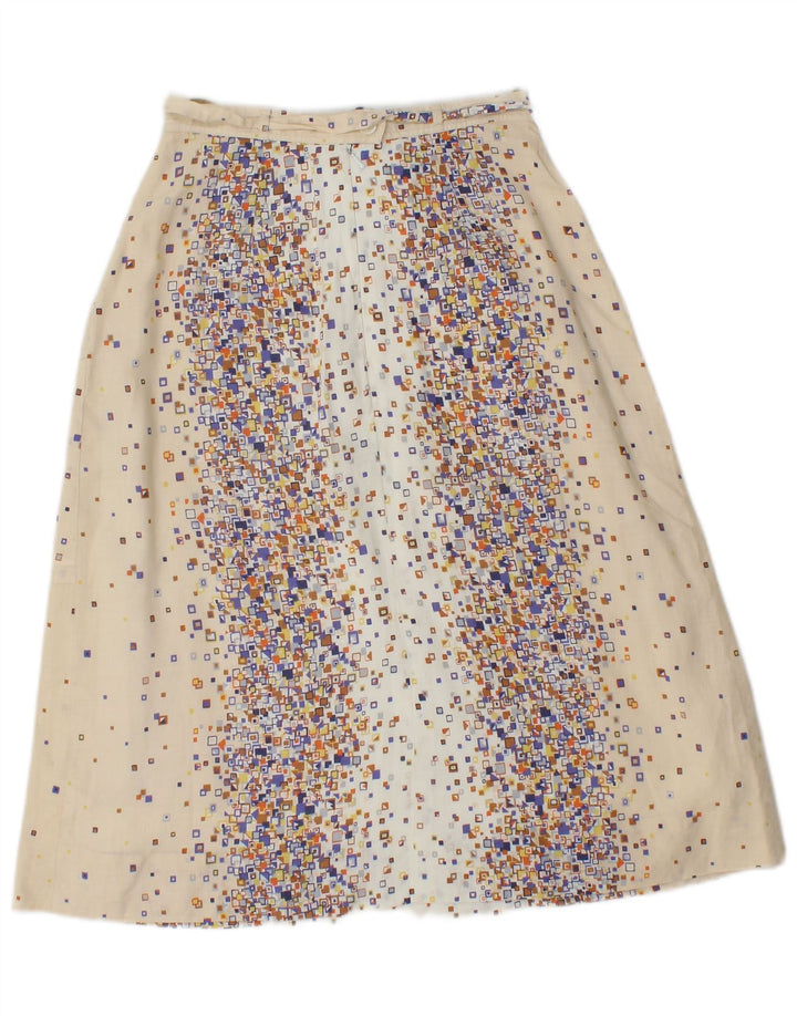 PANCALDI & B Damen 2-teiliges Rockset UK 4 XS W24 Beige geometrische Baumwolle