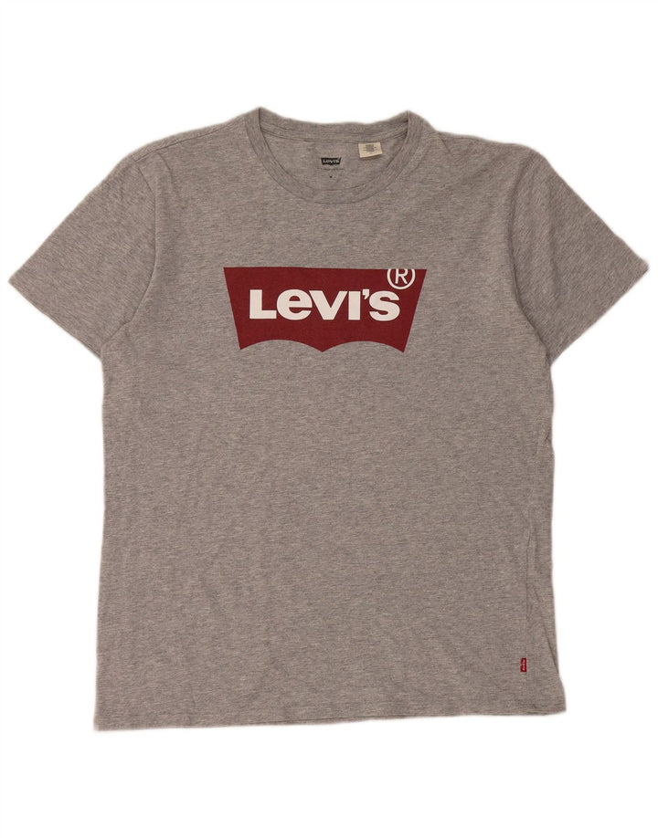 Levi's Herren Grafik-T-Shirt-Oberteil Mittelgrau