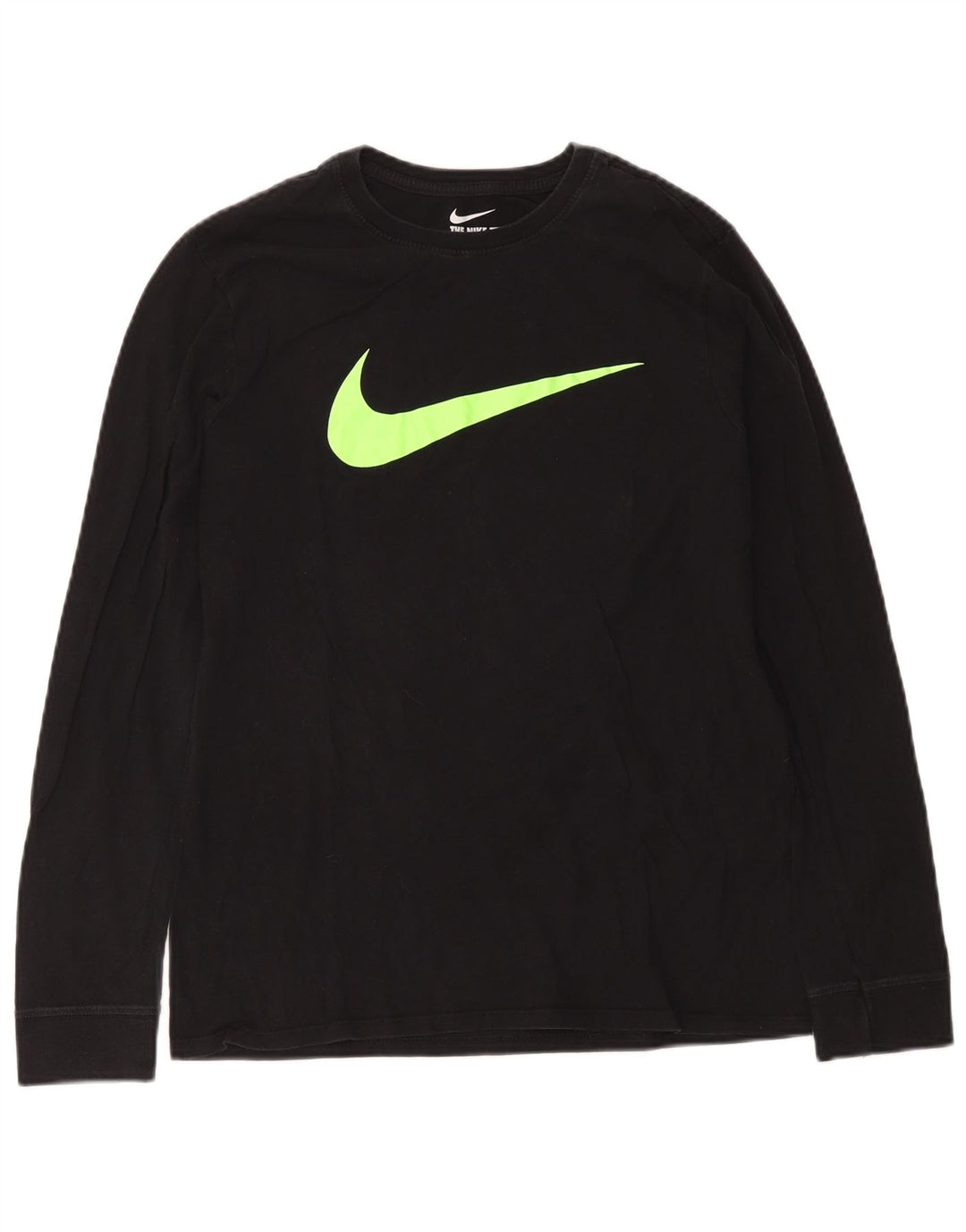 Nike Herren Athletic Fit Graphic Top Langarm Mittelschwarz Baumwolle
