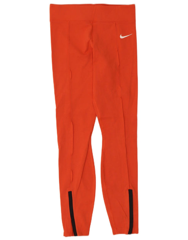 Nike Damen Leggings UK 10 Small Orange Viskose
