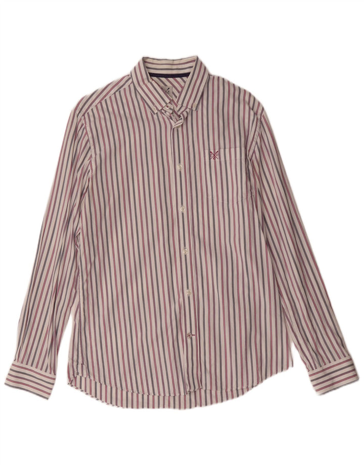 Crew Clothing Herren-Hemd mit Küsten-Passform, mittelgroß, mehrfarbig, gestreift, Baumwolle